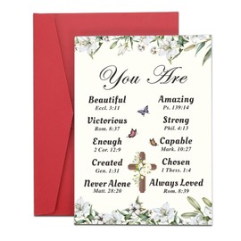 Inspirational Gifts for Women, Religious Christian Gifts for Women, Baptism Cards for Her, Bible Cards, Confirmation Gifts, First Communion Gifts, Christmas Birthday Graduation Gifts