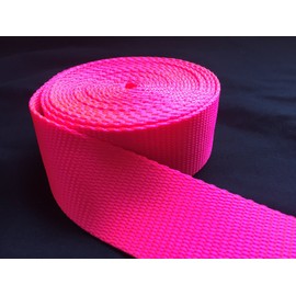 ALC 2 Inch Width Neon Pink & Green Heavy Nylon Webbing 5 Yards (2" Nylon 15FT) Strap New (Neon Pink)
