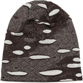 styleBreaker 04024036 Unisex Patterned Beanie Hat in Destroyed Vintage Used Look, Slouch Long Beanie -