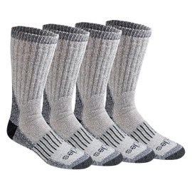 Dickies Men's Heavy Weight Wool Blend Thermal Crew 2 & 4 Pairs, Blue (4 Pairs), Large Socks Multipack
