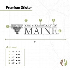 Desert Cactus University of Maine Black Bears Name Logo Vinyl Decal Laptop Water Bottle Car Scrapbook (8 Inch Sticker)