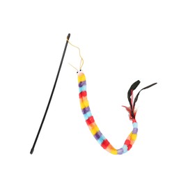 QWINEE Cat Wand Toys, Cat Interactive Toy, Cat Toys for Indoor Cats, Interactive Teaser Toys for Kitty Kitten Deep Multicolor One Size