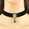 Caprilite Vintage Gothic Black Velvet Choker Gatsby Necklace Lady Cameo