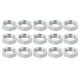 PATIKIL M18 x 1.0 Steel Hex Nuts, 15 Pack, Metric Thread, Galvanised Fittings, Nuts, Screw Bolts, Mounting Parts for Lamps, Machines, Repair, 8 mm Height