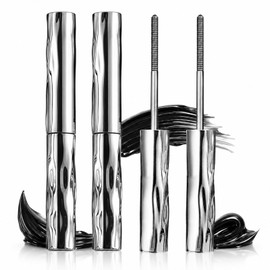 Mascara for Older Women 2PCS Set - Mascara Black, 4D Silk Fiber Lash Enhancer, Volumizing & Lengthening Formula, Ultimate Length & Curl, Clump-Free, Long-Lasting, Gentle for Sensitive Eyes