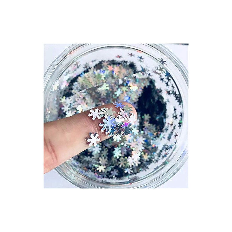 Snowflake Glitter Laser Sequins for DIY Crafts, Table Decoration, Party