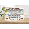 Friends TV Show Quotes Plaque, Family Rules, Present Self standing