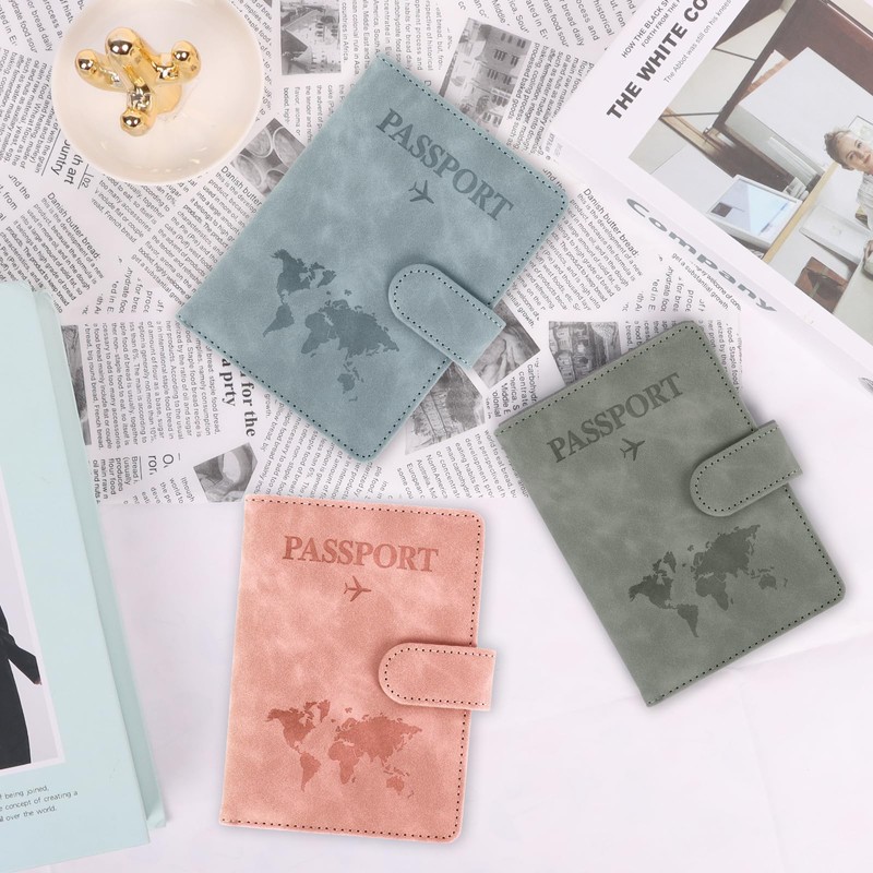 Minicloss Passport Covers, blue, plain