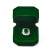 Oirlv Dark Green Velvet Ring Box Single Ring Storge Box