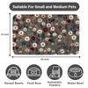 Patterned Cat & Dog Bowl Mat for Food and Water,