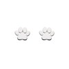 Dew Sterling Silver Small Paw Print Stud Earrings