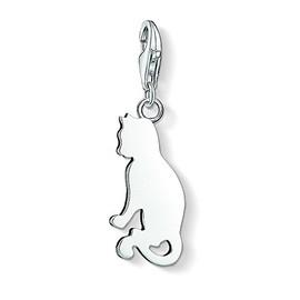 Thomas Sabo Damen Charm-Anhänger Katze Charm Club 925 Sterling Silber 1337-001-12