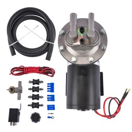 Mixizap 12V Electric Vacuum Pump Kit, 28146 Universal Brake Booster Pump for Cars & Trucks (18" to 22" Installation) w/Installation Kit, High Performance Vacuum Pump for Brake Assist