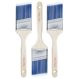 Bates- Paint Brushes, 2.5-Inch, 3 Pack, Treated Wood Handle, Angle Brushes for Wall and Furniture