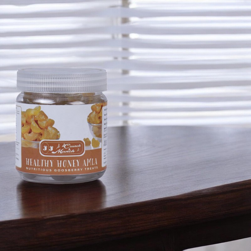 J J Crunch N Munch Honey Amla Candy, Sugar-free, Natural
