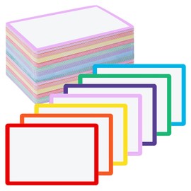 Harloon 100 Pcs Dry Erase Index Cards 3 x 5 Inch Laminated Reusable Dry Erase Note Cards Sheets for Office to Do List (Multicolored)