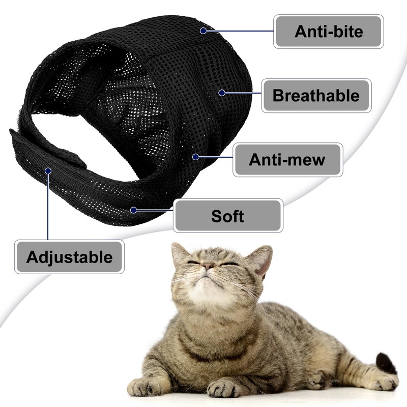 Kritkin 10 Pcs Cat Bathing Bag Set Pet Mesh Shower