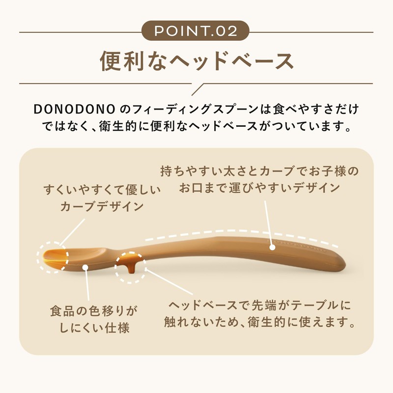 DONO&DONO Baby Baby Food Spoon, Heat Resistant, Cold Resistant, Boilable,