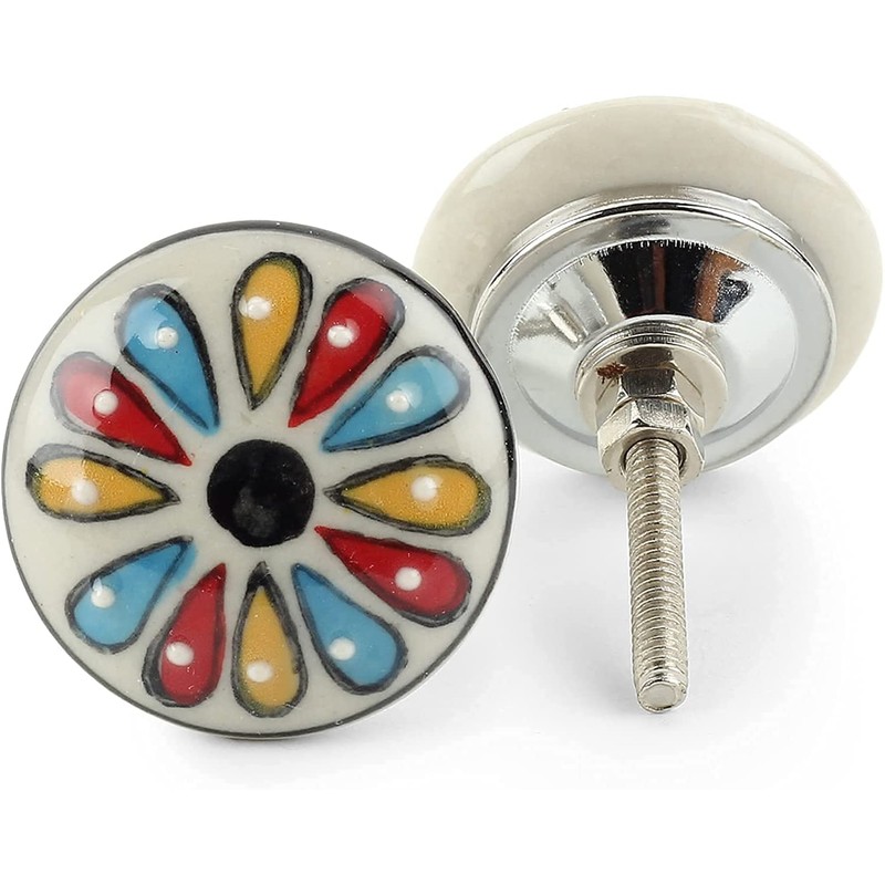 Ajuny Ceramic Knobs and Pulls for Dresser Drawers Kitchen Cabinets
