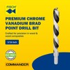 Fisch Chrome-Vanadium Brad Point Ground Wood Drill Bit, 5/16 Inch,