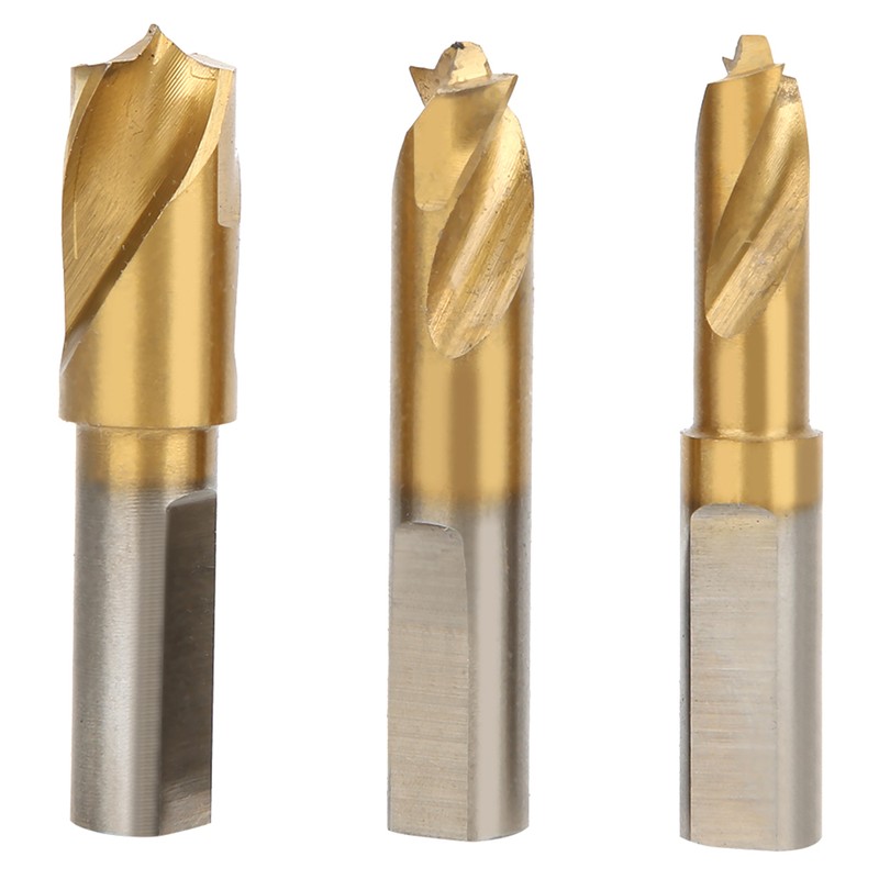 3Pcs HSS CO Cobalt Spot Weld Drill Bit Set Kit