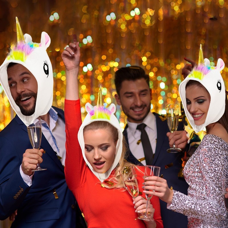 Jococs Unicorn Costume Hats Funny Hat for Adults (White)