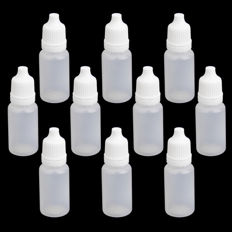 10pcs10ml Lab Dropping Bottles,Squeezable Plastic Liquid Dropper Bottles,Empty Eye Liquid