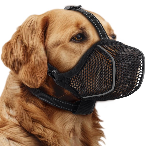 Dog Muzzle,Mesh Soft Muzzle for Small Medium Large Sized Dogs,
