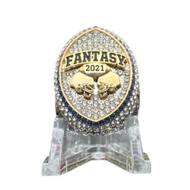 2005-2021 Massive Fantasy Football Championship Trophy Ring | Gold Silver Tone Plated Award 2006, 2007, 2008, 2009, 2010, 2011, 2012, 2013, 2014, 2015, 2016, 2017, 2018, 2019, 2020, (2021)