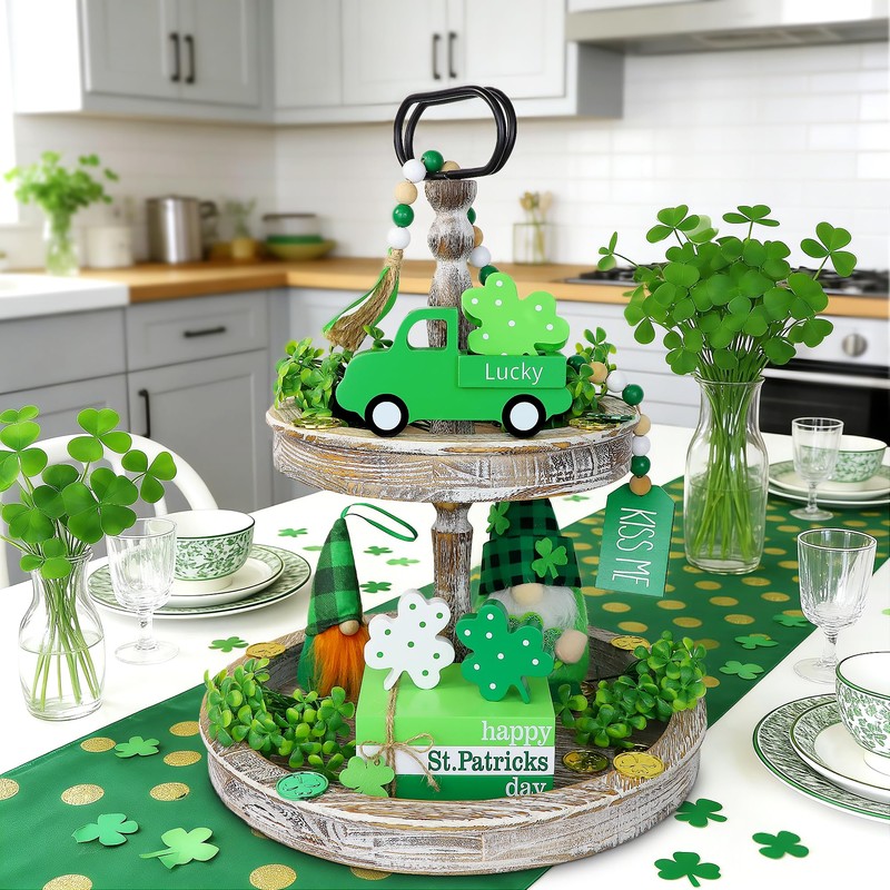 8 Pcs St Patricks Day Decorations, St. Patrick's Day Tiered