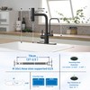 Black Kitchen Faucets with Water Filter and Pull Down Sprayer,Waterfall