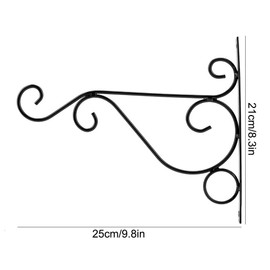 Haofy Plant Hanger Bracket, Iron Plant Hook Hanging Wall Hanger for Indoor Outdoor Flower Pot Wind Chimes Lantern Bird Feeder (Black)