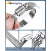 Aongray Aongray Hose Clamp, 3.5m/11.5ft Adjustable Jubilee Clips Metal Hose
