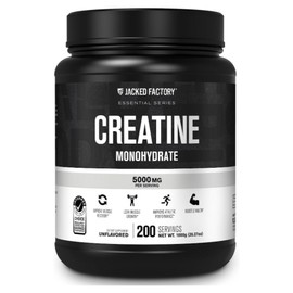Jacked Factory Creatine Monolate Powder Unflavored, 1 unit, 1kg / 잭드팩토리 크레아틴 모노레이트 파우더 무맛, 1개, 1kg