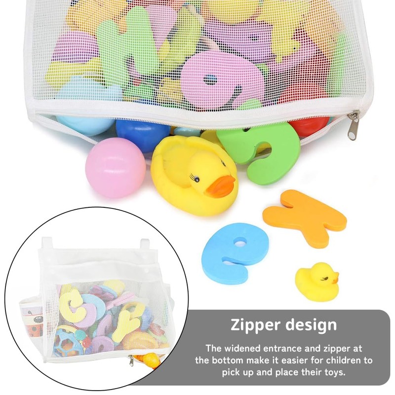 Mecmbj Bath Toy Storage, Bath Toy Storage, Hanging Bath Toy
