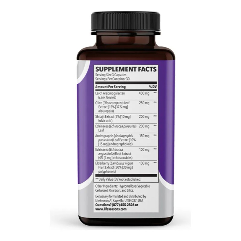 Lifeseasons Immuni-t Suplemento De Arabinogalactano, 90 Cáp Sabor Sin Sabor