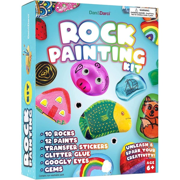  Rock Painting Kit for Kids - Best Christmas Gift Ideas - Arts and Crafts for Girls & Boys Ages 6-12
