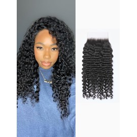 LUVME HAIR 5X5 Deep Wave 22" Human Hair Lace Closure