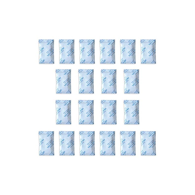 20 x 10 gr. E-Cron Silica Gel Tyvek Packets. Pure,