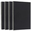 Skycase Pack of 4 A5 spiral notebooks, spiral notebooks, notepad