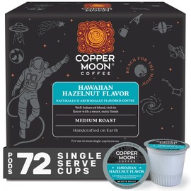 Copper Moon Hawaiian Hazelnut Coffee Pods for Keurig K-Cup Brewers, 72 Count