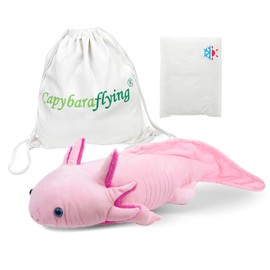 capybaraflying Microwavable Axolotl Stuffed Animal, 30'' Axolotl Weighted Plush Toys, Heatable and Coolable Pad, Microwaveable Plush Pillow Gift for All Ages,Pink…