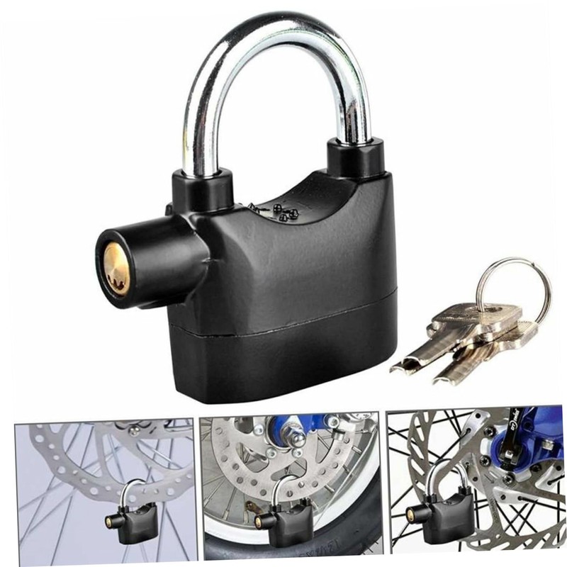 OSALADI Alarm Padlock Anti-Theft Lock for Door/Motorcycle with Unique Lock