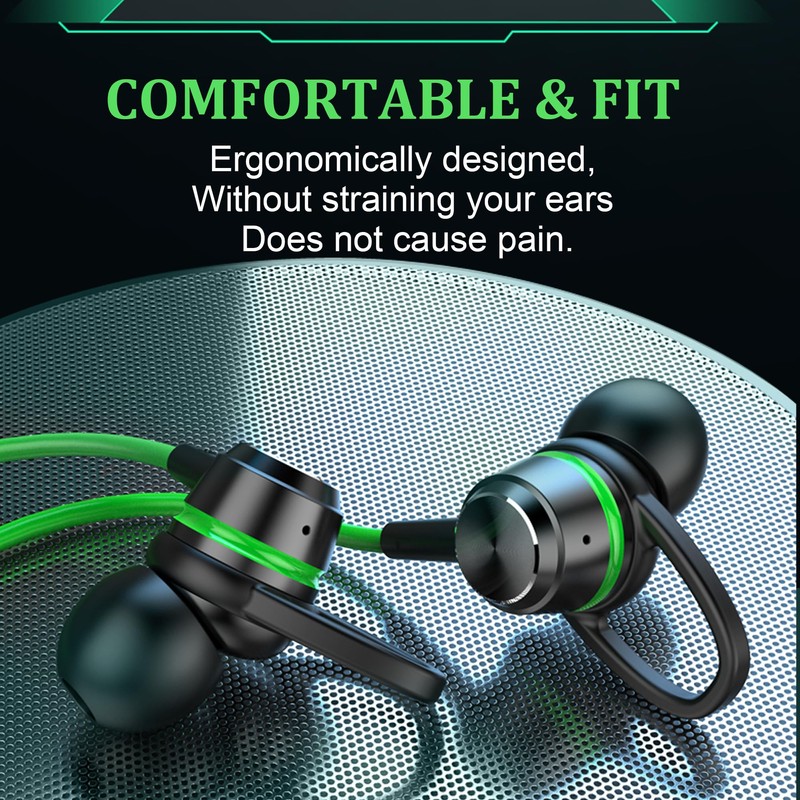 TUNSEZ HiFi Wired Earbuds, PRO Gaming Ear Buds Wired, in-Ear