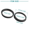 ACROPIX 73.1 mm to 63.4mm Universal Hub Centric Rings Black