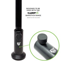 Carp On - Matte Black Stage Stand Anodised Metal - To Fix and Secure Your Bank Sticks Accessories Whilst Platform Fishing [25-129]