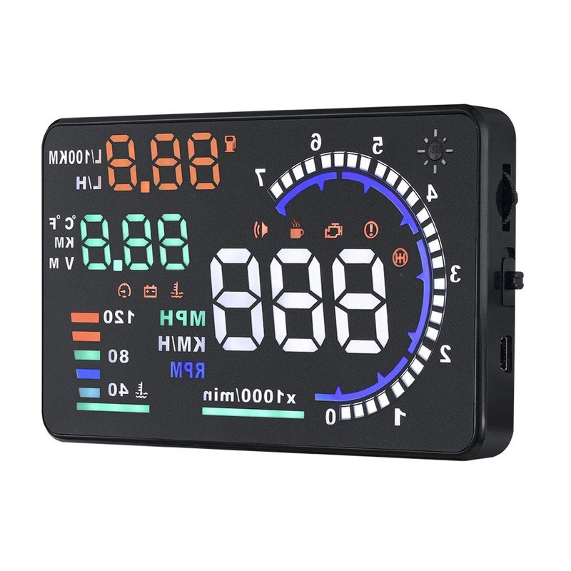 Head-Up Display, A8 5.5'' OBD II Speedometer HUD Car Warning
