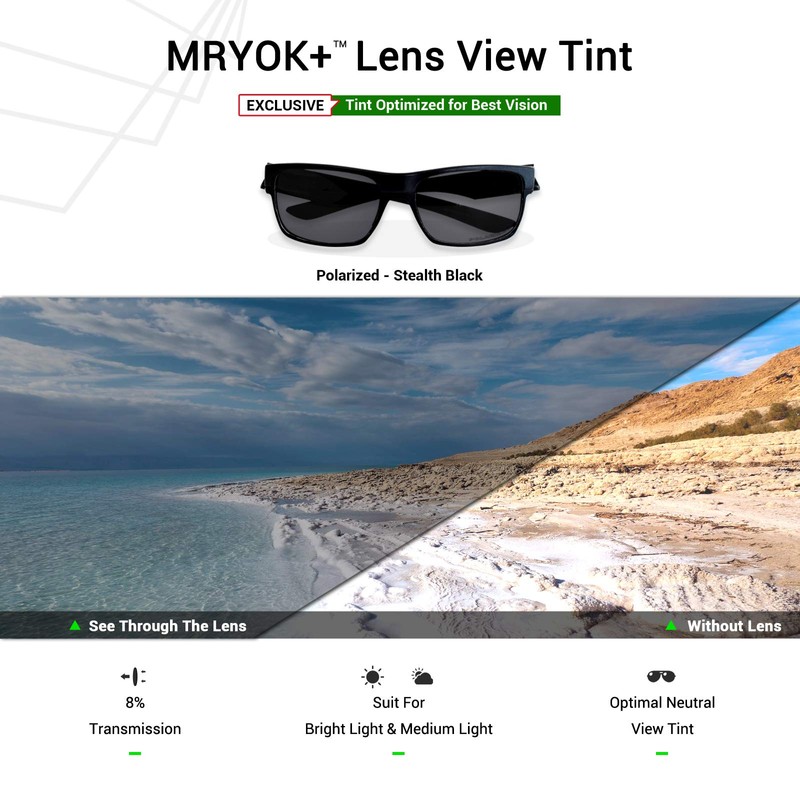 Mryok+ Polarized Replacement Lenses for Oakley Hijinx OO9021 - Stealth
