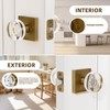 coolnews Crystal Door Knobs Interior, Passage Hall Closet Door Knobs,