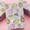 Donuts Wrapping Paper,Colorful Funny Gift Wrap Paper 4 Folded Sheets,Donuts